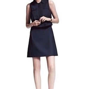 Theory Elegant Blue Sleeveless Dress